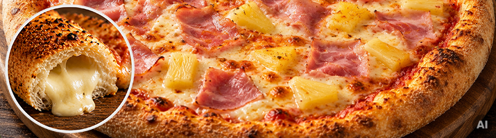 Käserand Hawaii – Käserand Pizza – Pizzaboy Essen