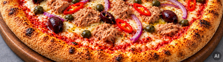 TONNO SICILIANA – Knusprige Pizza – Pizzaboy Bergisch Gladbach
