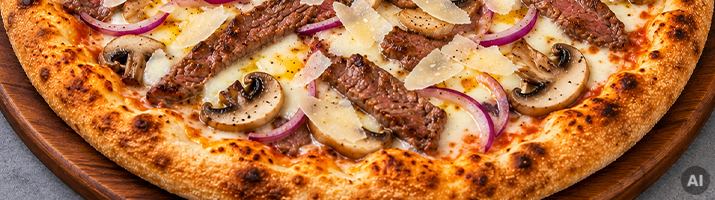 MANZO E FUNGHI – Knusprige Pizza – Pizzaboy Bergisch Gladbach