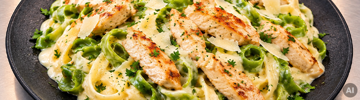 TAGLIATELLE ALFREDO CON POLLO – Italienische Pasta – Pizzaboy Bergisch Gladbach