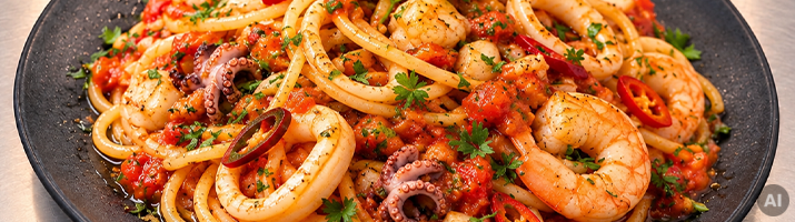 SPAGHETTI AI FRUTTI DI MARE – Italienische Pasta – Pizzaboy Bergisch Gladbach
