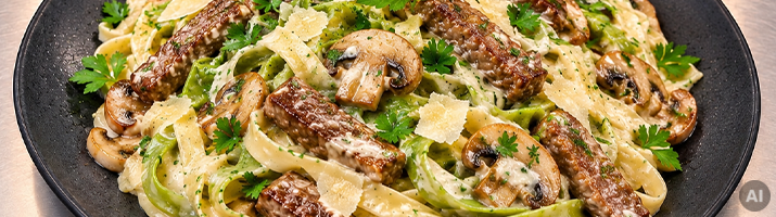 TAGLIATELLE CON MANZO E FUNGHI – Italienische Pasta – Pizzaboy Bergisch Gladbach